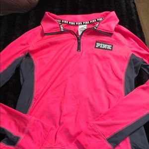 Workout crew neck, half zip